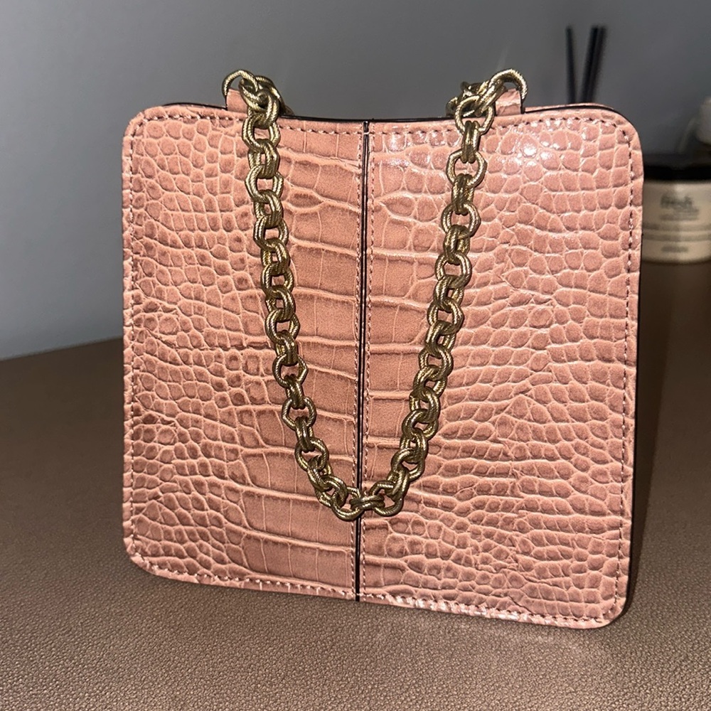 Topshop Vintage Mini Crocodile Print Shoulder Bag